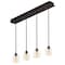 Afx William 4 Light Linear Pendant, Medium Base 120V, Black WMMP06MBBKLNR4 - alternate 1
